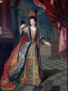 Retrato de una mujer en un vestido de baile